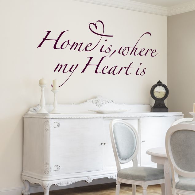 Wanddeko Schlafzimmer No.BR255 home is where my heart is