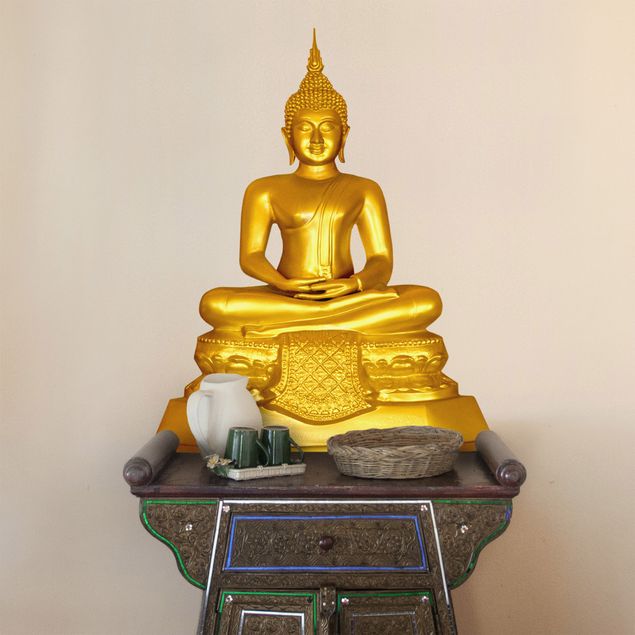 Wanddeko Schlafzimmer Zen Buddha Gold