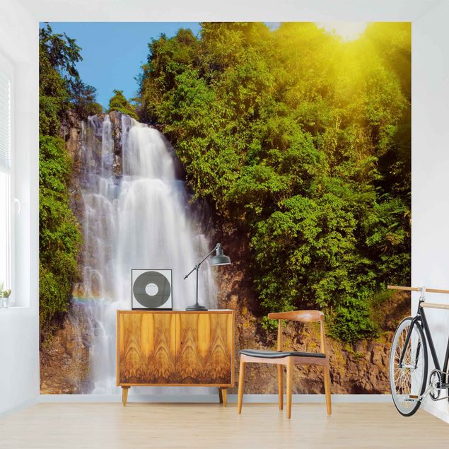 Wanddeko Wohnzimmer Wasserfall Romantik
