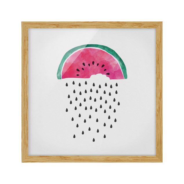 Wanddeko pink Wassermelonen Regen