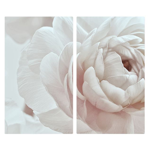 Wohndeko Fotografie Weiße Blüte im Blütenmeer