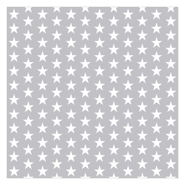 Wanddeko Jungenzimmer Weiße Sterne auf grauem Hintergrund