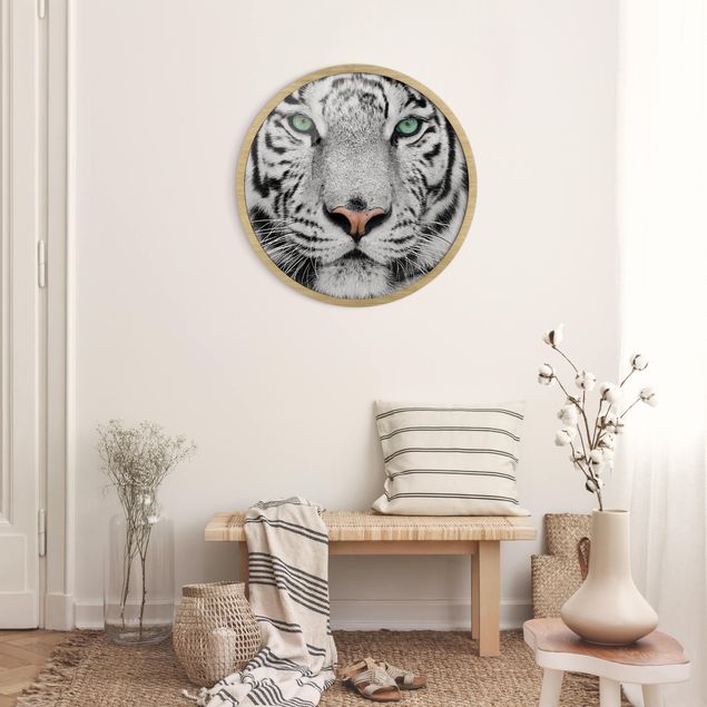 Wanddeko Flur Weißer Tiger