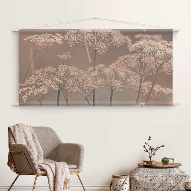 Wanddeko Wohnzimmer Wilde Doldenblüten