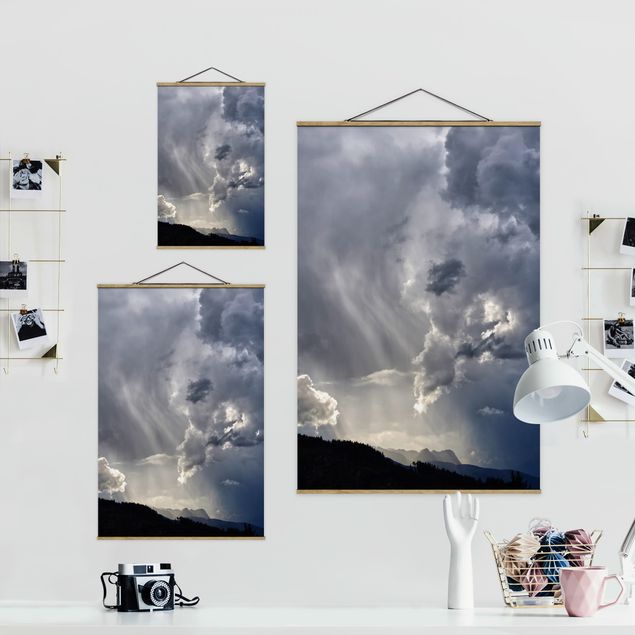 Wanddeko Büro Wilde Wolken