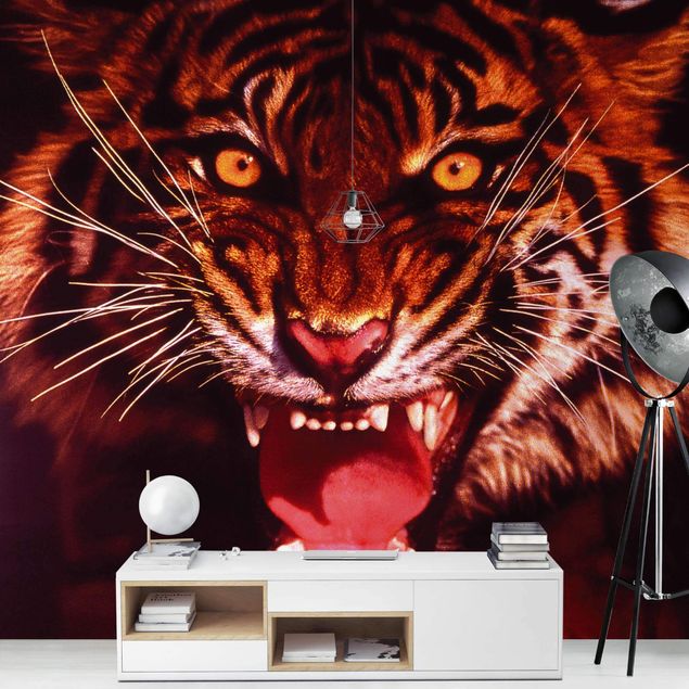 Wanddeko Schlafzimmer Wilder Tiger