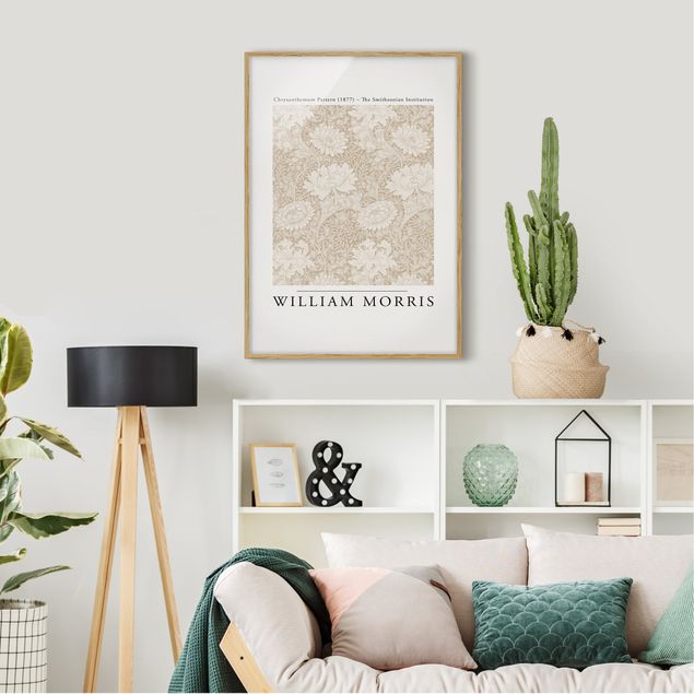 Wanddeko Wohnzimmer William Morris - Chrysanthemum Pattern Beige