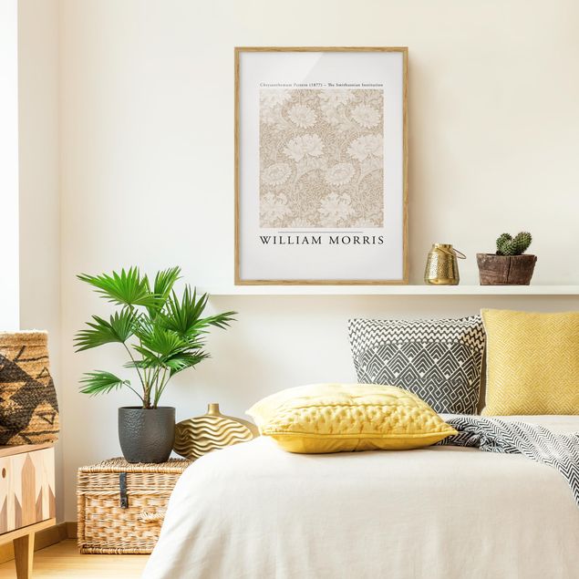 Wanddeko Schlafzimmer William Morris - Chrysanthemum Pattern Beige