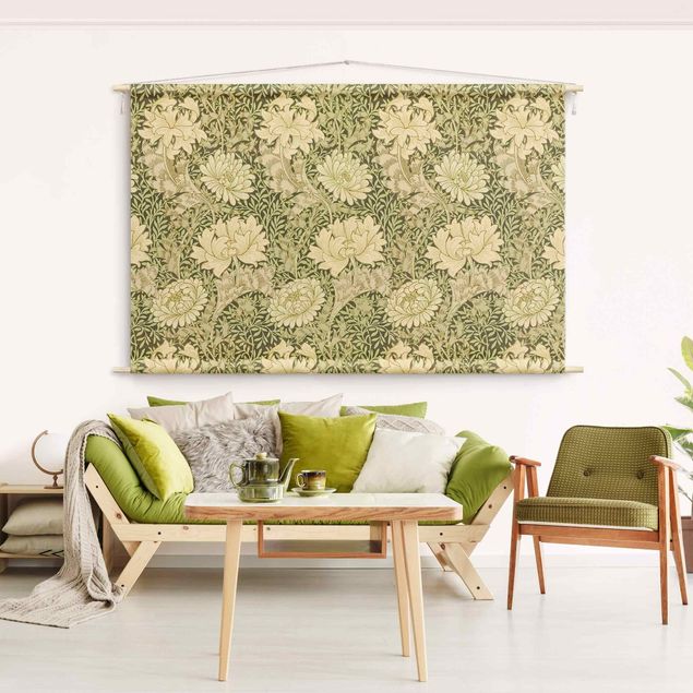 Wanddeko Schlafzimmer William Morris Muster - Große Blüten
