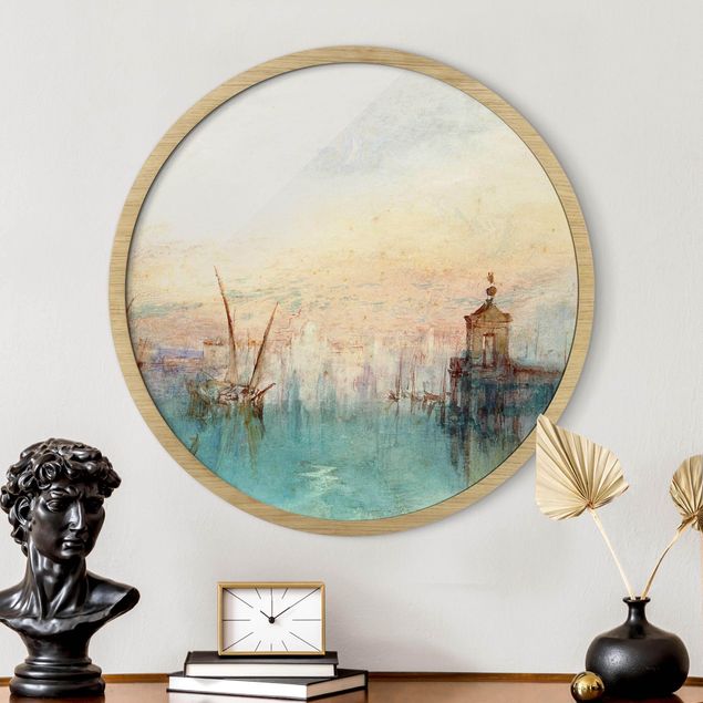 Strandbilder mit Rahmen William Turner - Venedig mit Mond