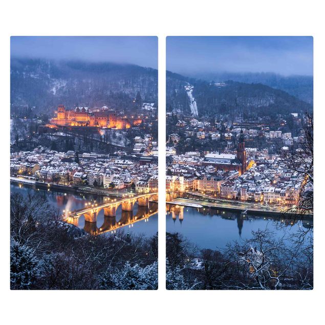 Wanddeko Erde Winterliches Heidelberg
