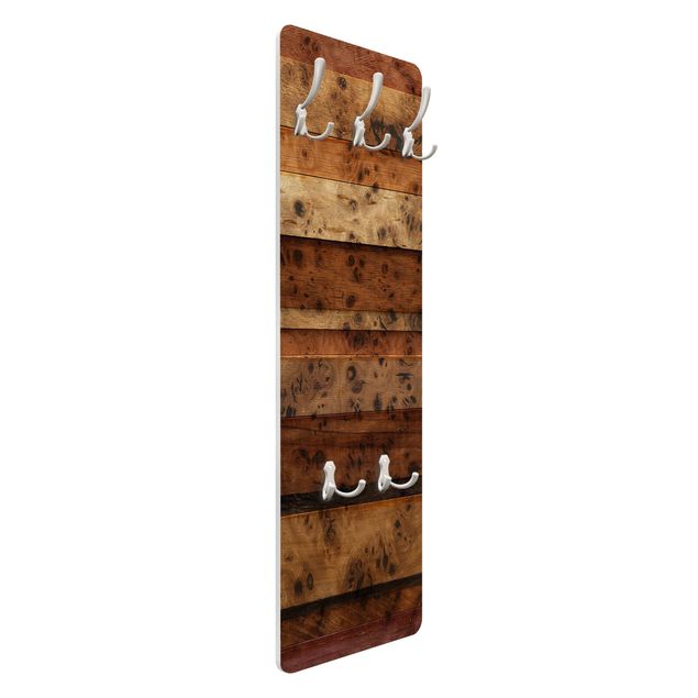 Wanddeko Holz Woody Birdseye Garderobe