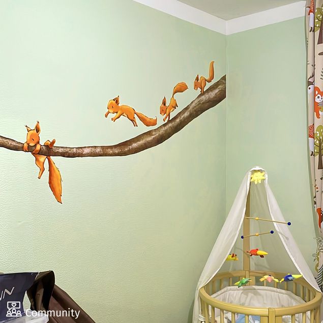 Wanddeko Mädchenzimmer Einhörnchen