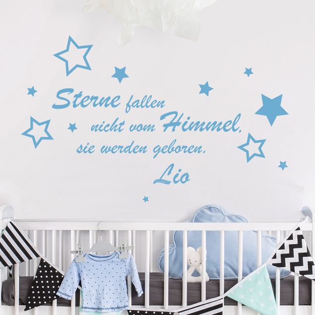 Deko Kinderzimmer Wunschtext-Sterne fallen