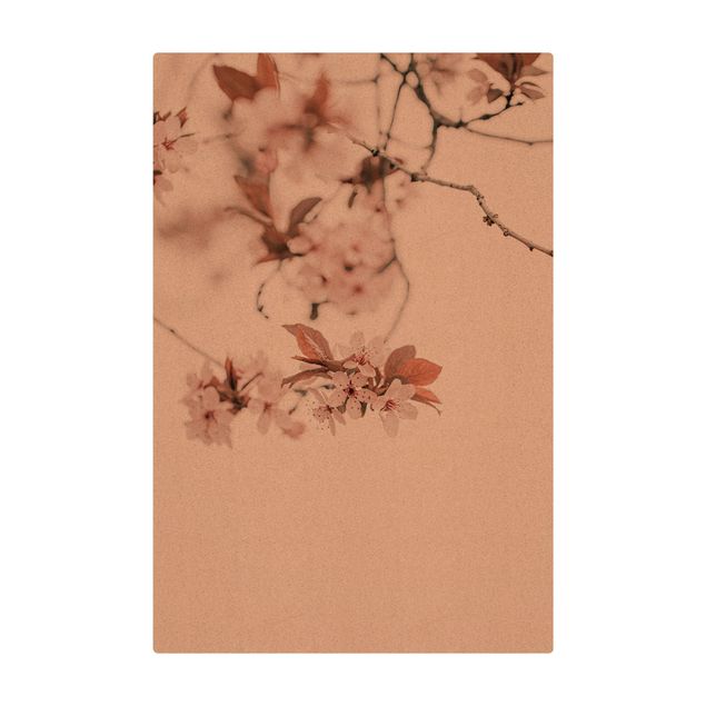Wanddeko Praxis Zarte Kirschblüten am Zweig