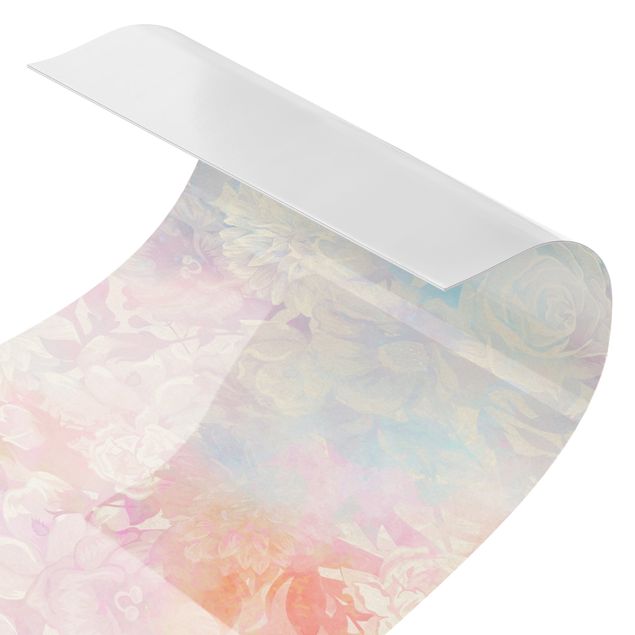 Duschrückwand - Zarter Blütentraum in Pastell