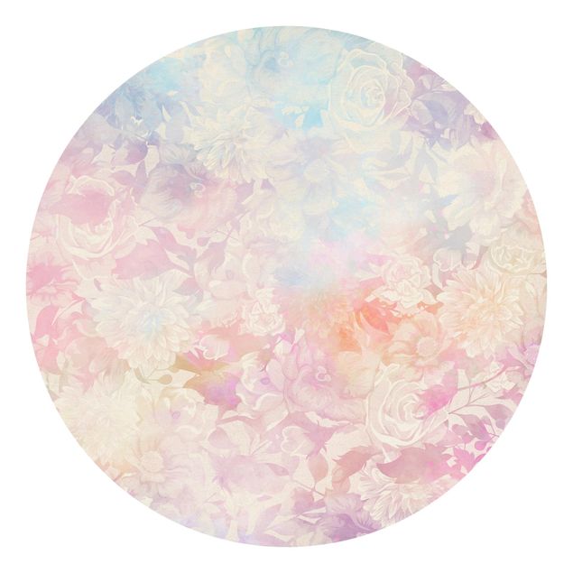 Wanddeko Blume Zarter Blütentraum in Pastell