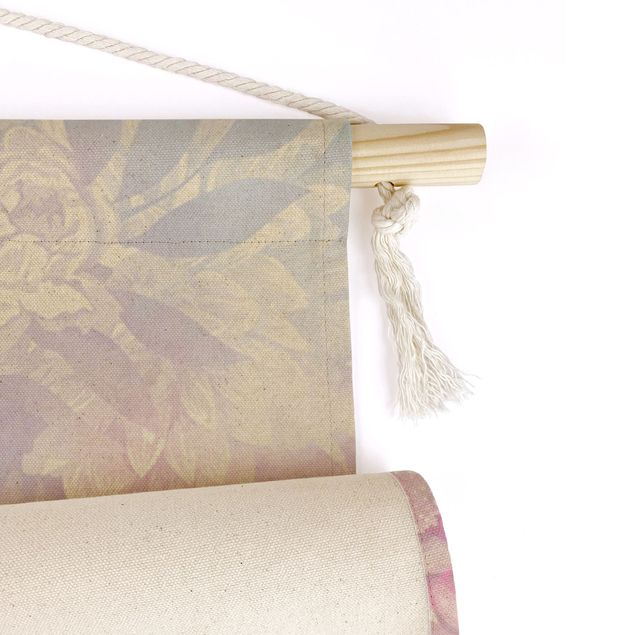 Wanddeko Esszimmer Zarter Blütentraum in Pastell