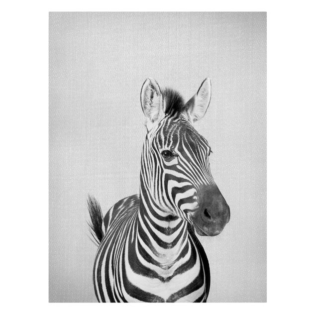 Leinwandbilder Zebra Zebra Zilla Schwarz Weiß