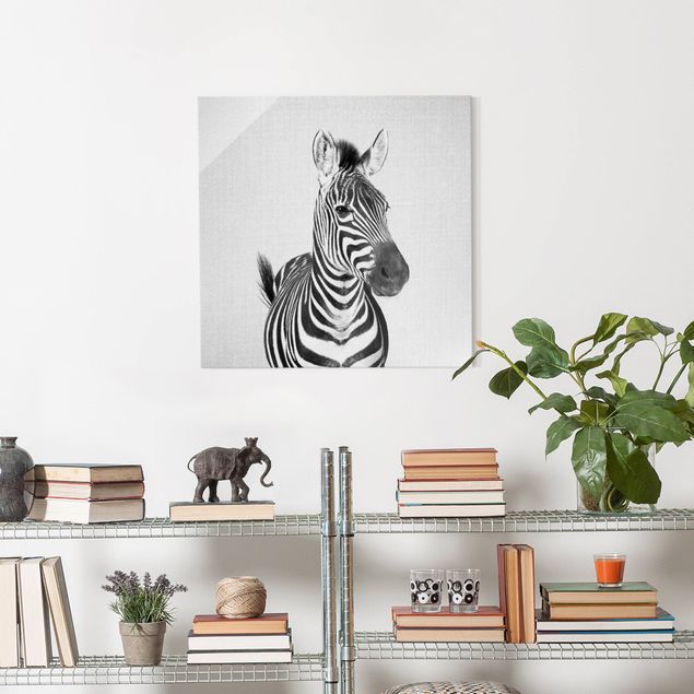 Wanddeko Schlafzimmer Zebra Zilla Schwarz Weiß