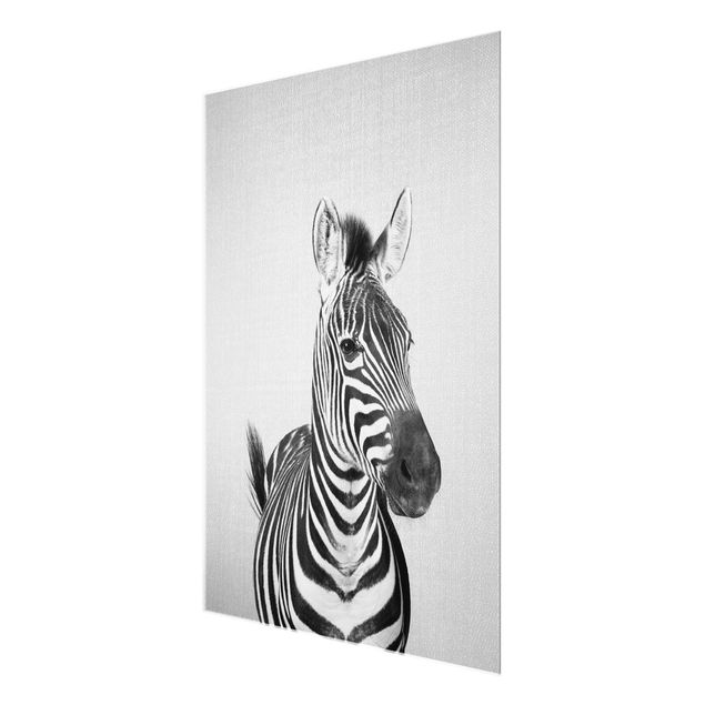 Wanddeko über Bett Zebra Zilla Schwarz Weiß