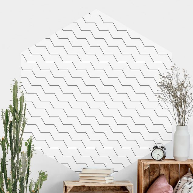 Wanddeko Schlafzimmer Zick Zack Geometrie Muster