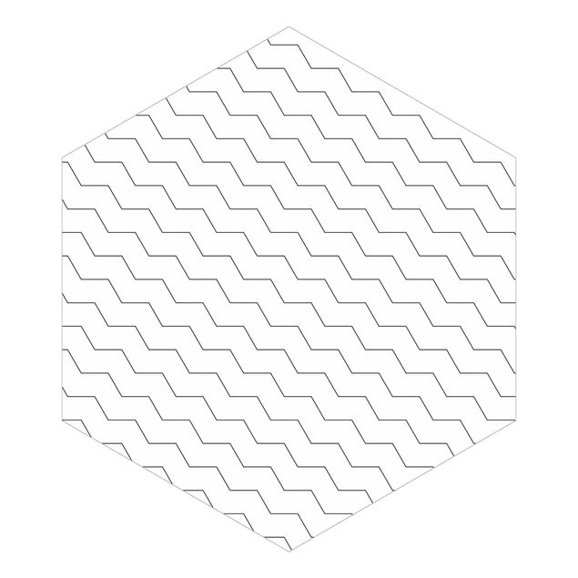 Wanddeko über Sofa Zick Zack Geometrie Muster
