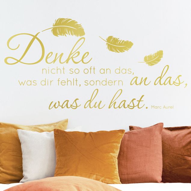 Wanddeko Schlafzimmer Zitat Marc Aurel